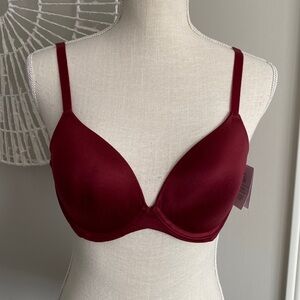 Auden - "The Icon", 36B Merlot / Red Lightly Lined Full Coverage Underwi…‌‌‌‌‌